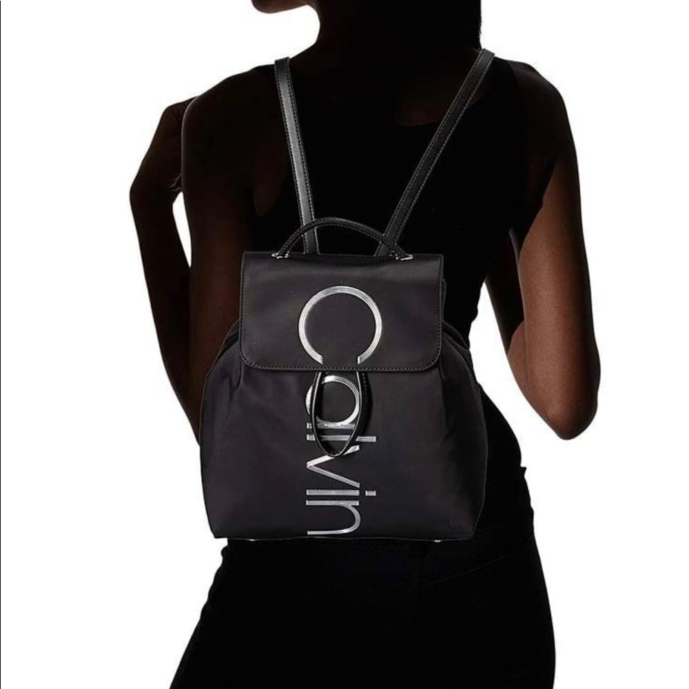 Calvin Klein Womens Mallory Nylon Mini Backpack